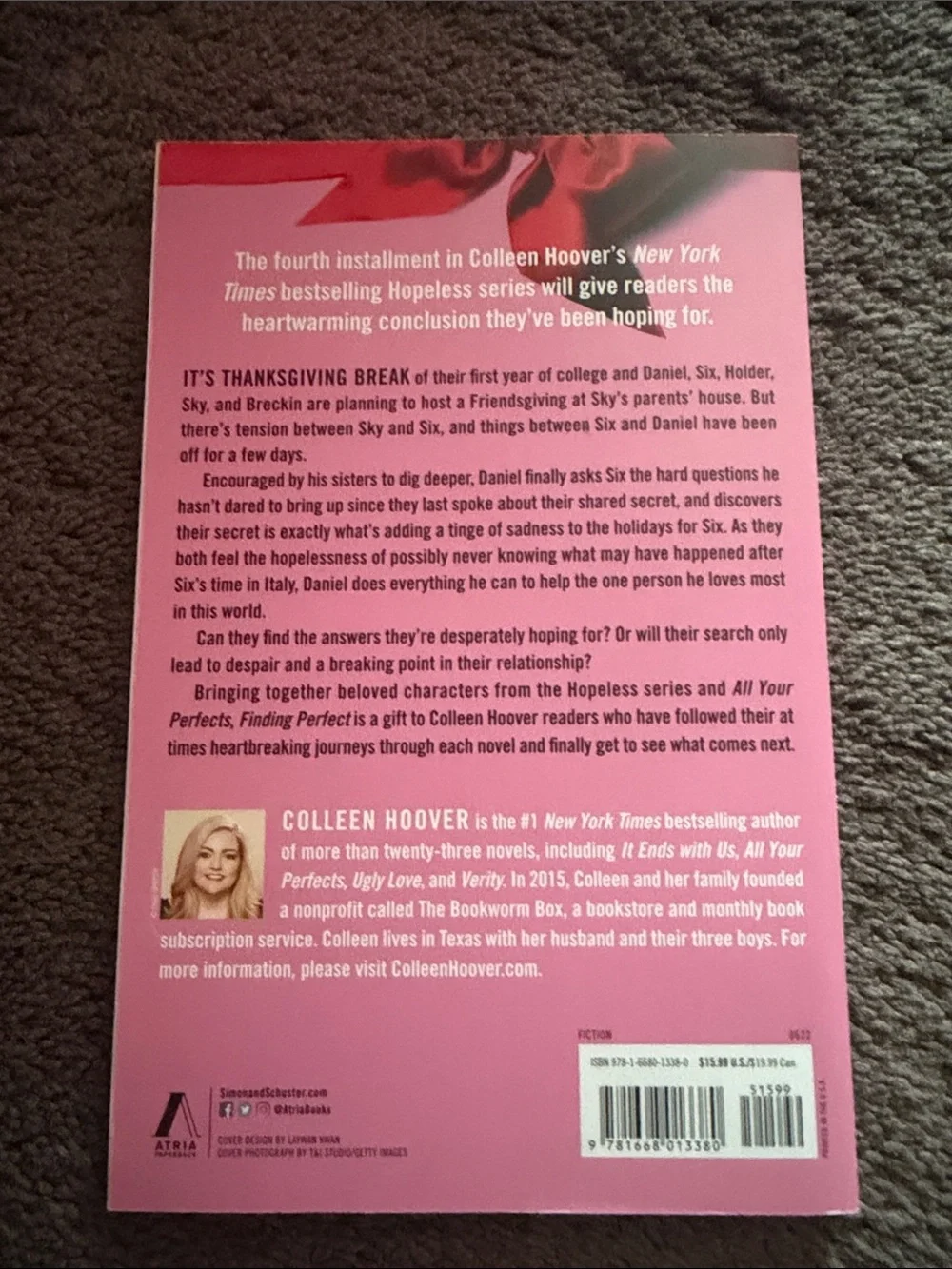 'Finding Perfect' Pink Paperback Novella